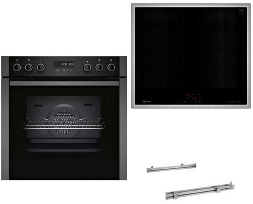 HLE310SIFP Herdset mit Induktionskochfeld bestehend aus E2ACH7AG4+M66SBX1M0+Z1608BX0 graphite grey/schwarz