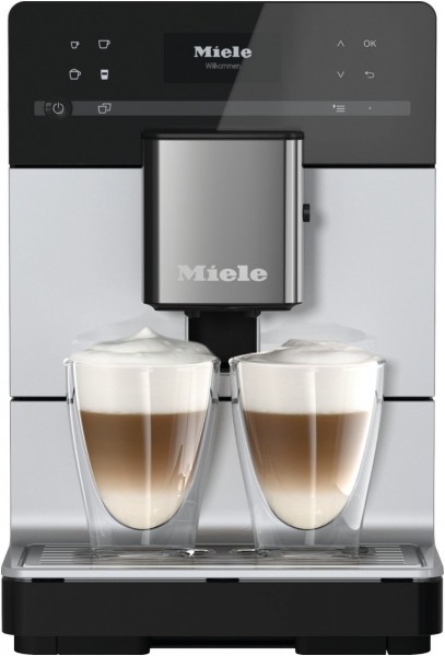 CM 5510 Silence Kaffee-Vollautomat alusilber metallic, Latte Macchiato/Cappuccino, Stahl-Kegel-Mahlwerk, 1,3 l, aluminium