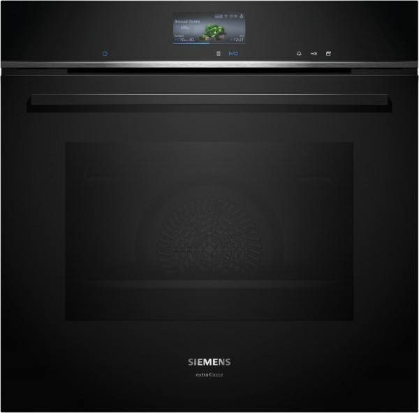 HR776GMB1 Einbaubackofen schwarz, 71 l, Pizza-Stufe, schnelles Vorheizen, WLAN, pyrolytische Selbstreinigung, 59,4 cm breit, A+, iQ700