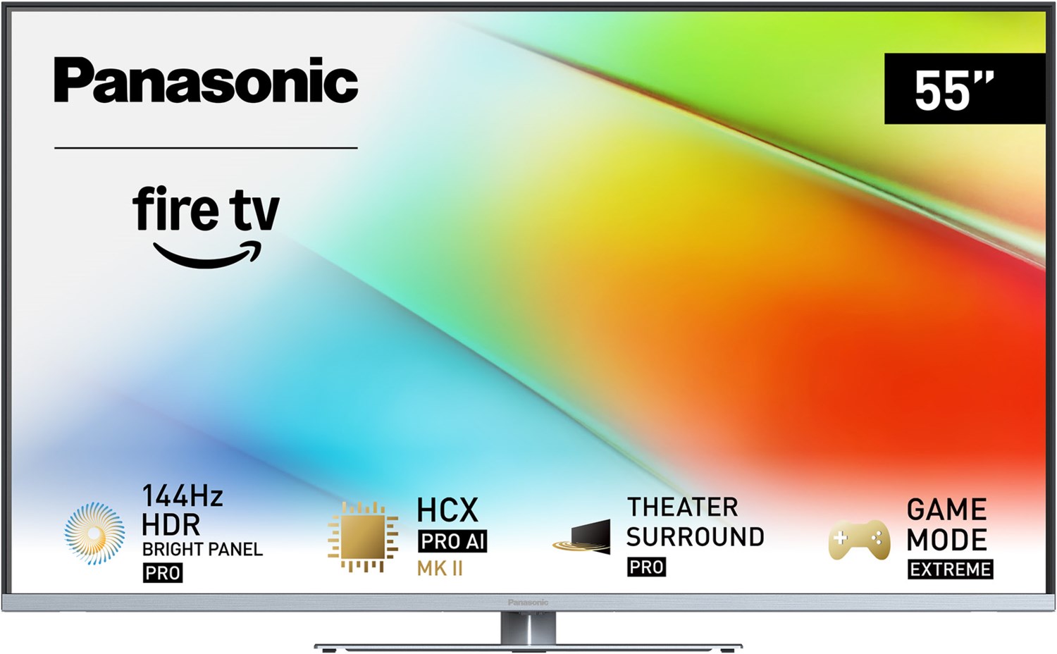TV-55W93AE8 139 cm (55") LCD-TV mit Full Array LED-Technik silber, 4K Ultra HD, Smart-TV, 120 Hz, DVB-T2/DVB-C/DVB-S2, Sprachsteuerung