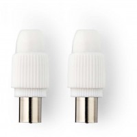 CSGP40903WT IEC (Koax)-Stecker (2 Stk.) weiß