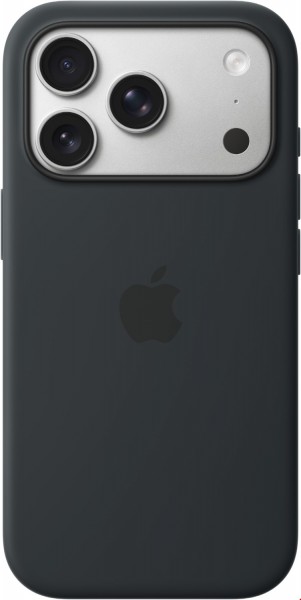 Silikon Case mit MagSafe für iPhone 17 Pro schwarz