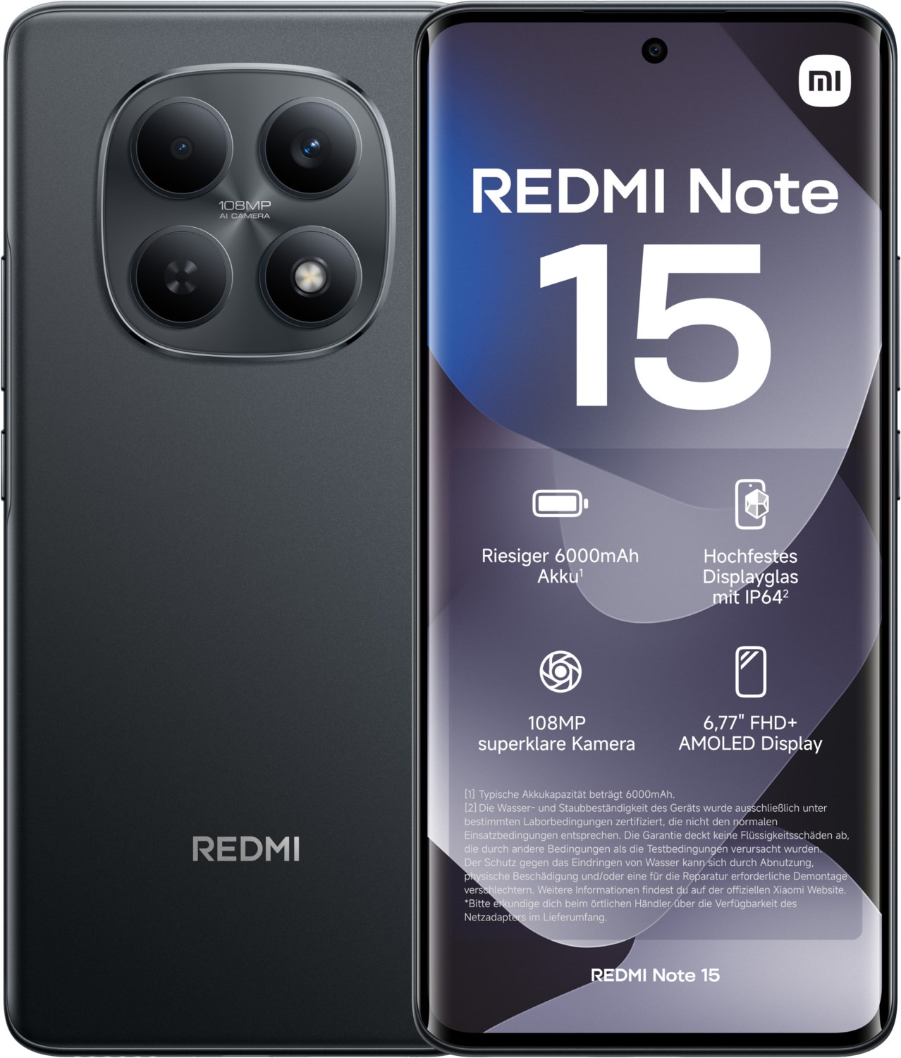 Image of Redmi Note 15 (6GB+128GB) Smartphone schwarz