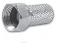 F-Stecker 7 mm ohne Dichtring silber