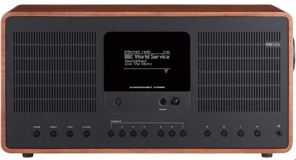 SuperConnect Stereo Internetradio walnuß/schwarz