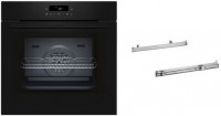 BLE110EAP Einbaubackofen bestehend aus B2CCJ7AK3 + Z11TI15X0 schwarz, 71 l, Pizza-Stufe, schnelles Vorheizen, 59,4 cm breit, A+