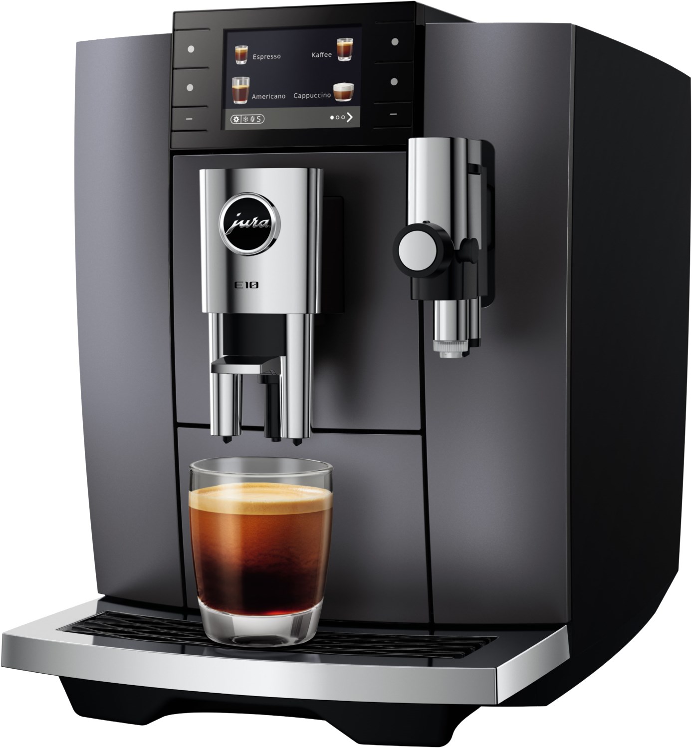 E10 Kaffee-Vollautomat onyx grey (EA), 15 bar, 1,9 l, grau