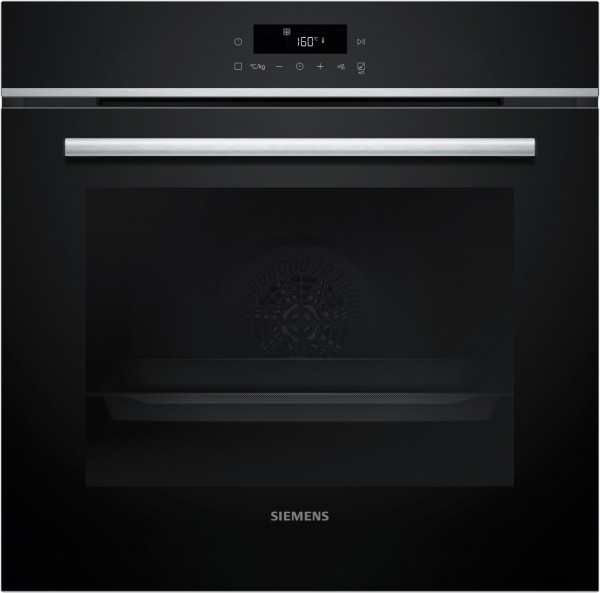 HB572ABS4 Einbaubackofen edelstahl, 71 l, Pizza-Stufe, schnelles Vorheizen, pyrolytische Selbstreinigung, 59,4 cm breit, A+, iQ300