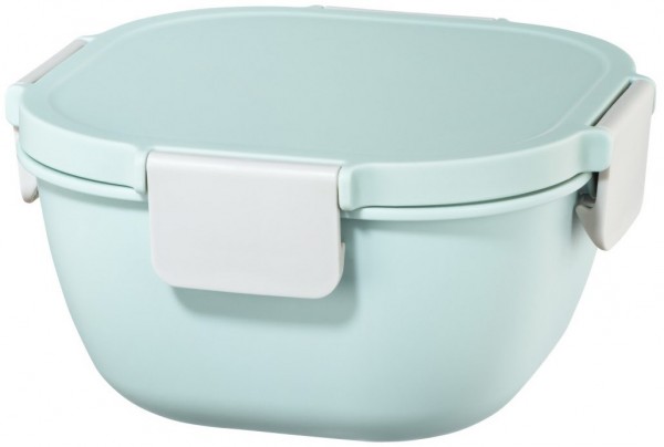 Lunchbox (1.700ml) mit Gabel pastelblau
