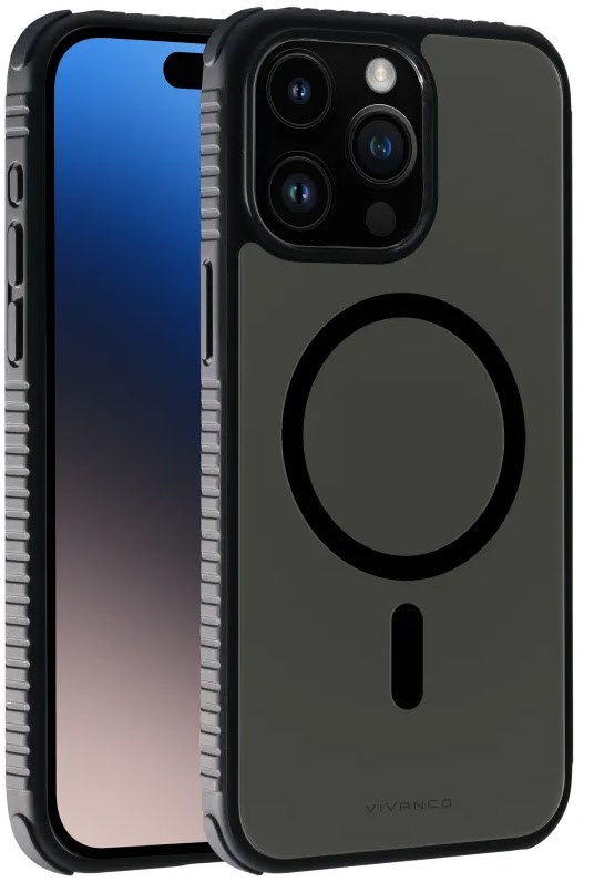 Mag Solid Elite Case für iPhone 15 Pro transparent/schwarz