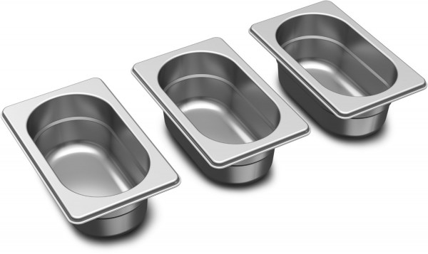 FlexTop3-Bowls Gar-/Lagerschalen (3 Stk.) edelstahl