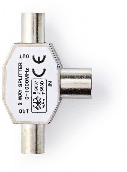 CSGP40950ME Koaxialverteiler 2x IEC (Koax)-Stecker>IEC (Koax)-Buchse
