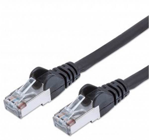 Patchkabel RJ45 S/FTP Cat6 LSOH schwarz (1m)