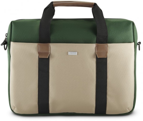 Laptop-Tasche Silvan von 34 - 36 cm (13,3"- 14,1") beige/grün