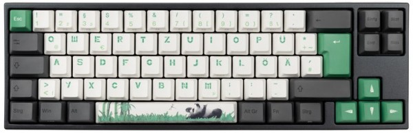 MIYA Pro Panda V2 TKL MX-Brown (DE) Gaming Tastatur schwarz/weiß/grün