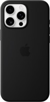 Silikon Case mit MagSafe für iPhone 16 Pro Max schwarz