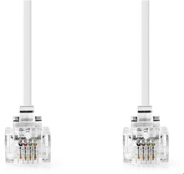 TCGL90200WT100 RJ11-Kabel (10m) RJ11 Stecker > RJ11 Stecker weiß