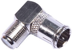 F-Winkel-Stecker 90° silber
