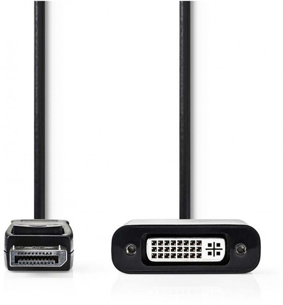 CCGP37250BK02 DP-Adapter (0,2m) schwarz DP-Stecker>DVI-D 24+1 Buchse