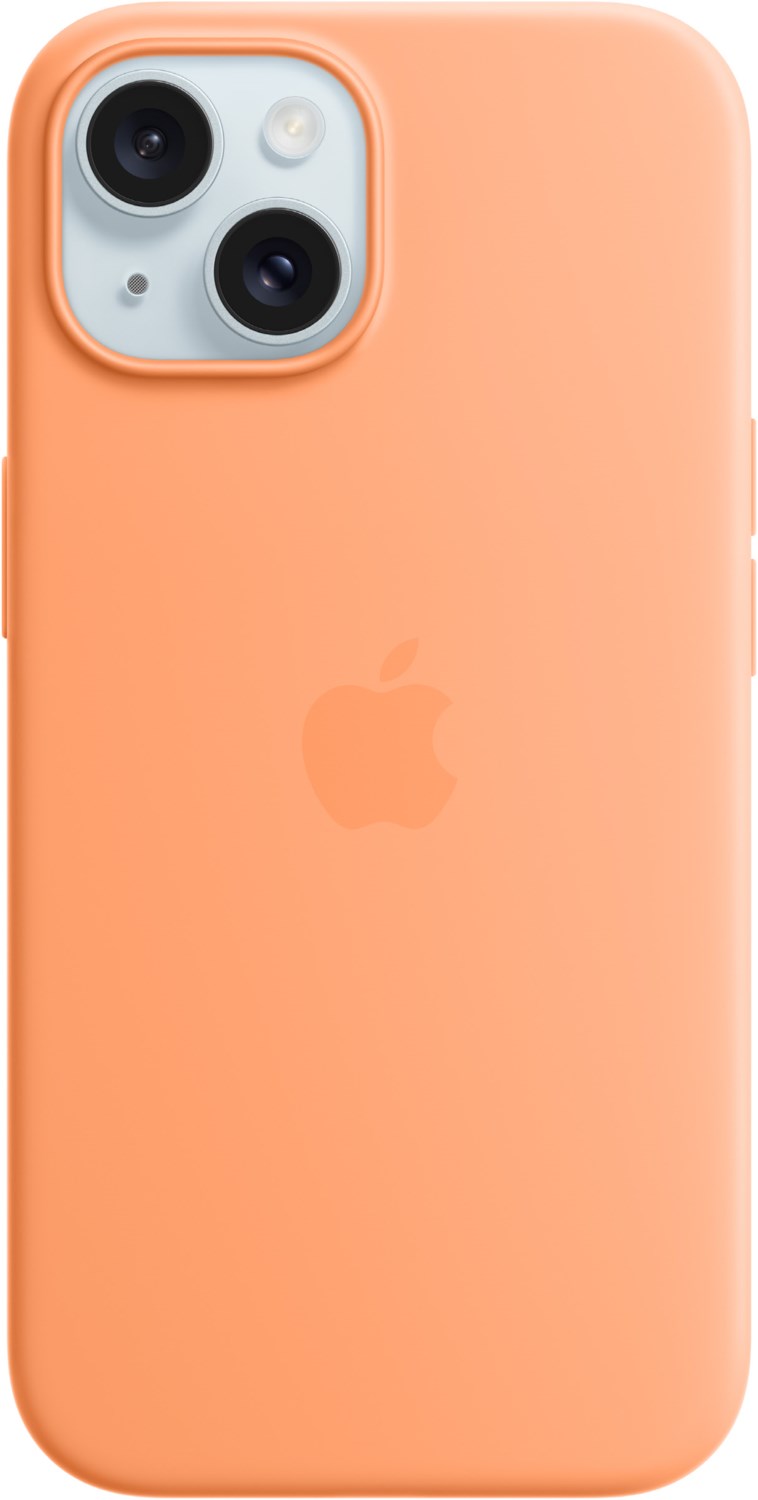Image of Silikon Case mit MagSafe für iPhone 15 sorbet orange