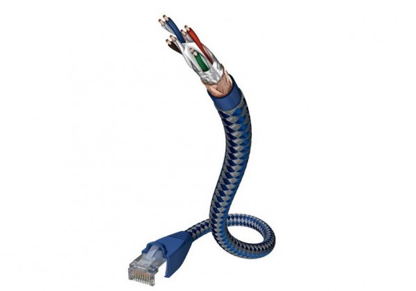 Premium CAT6 Patchkabel (0,5m) blau/silber