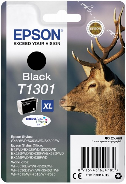 Singlepack T1301 DURABrite Ultra Tintenpatrone schwarz