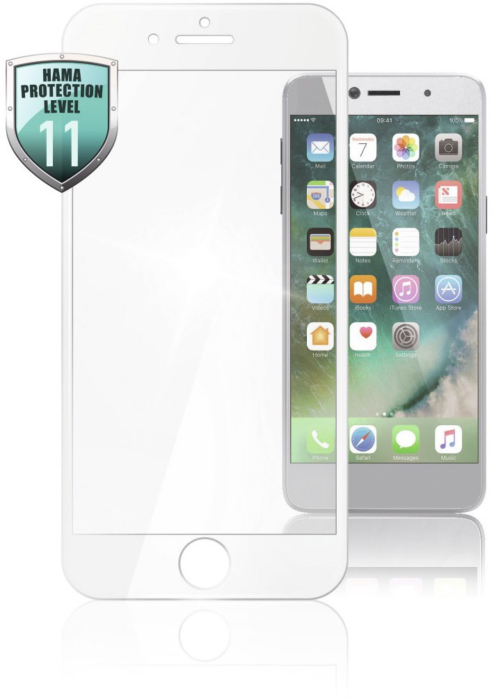 3D-Full-Screen-Schutzglas für iPhone 6/7/8 weiß