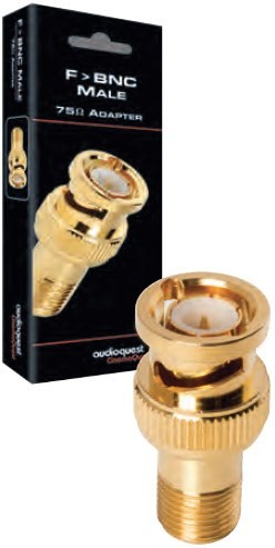 F>BNC Stecker F-Stecker gold