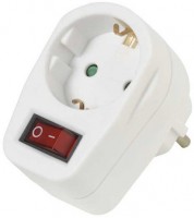 AS 1 W Steckdosenadapter weiß
