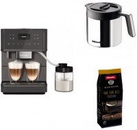 CM 6560 MilkPerfection Kaffee-Vollautomat graphitgrau/pearlFinish, Milchbehälter, Latte Macchiato/Cappuccino/Milchkaffee, Stahl-Kegel-Mahlwerk, 1,8 l