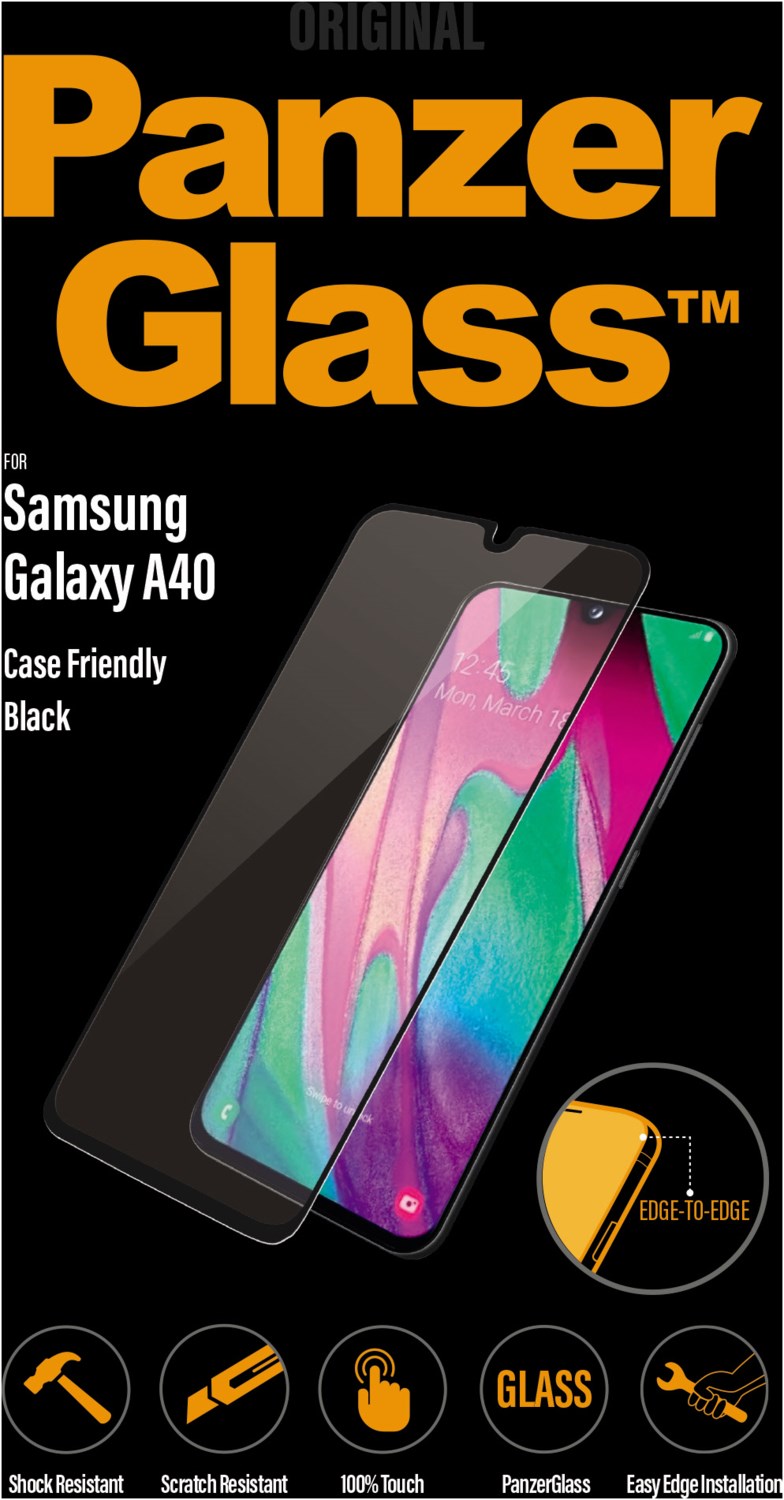 Displayschutz für Galaxy A40 schwarz