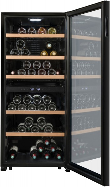 LS102DZBLACK Weintemperierschrank schwarz