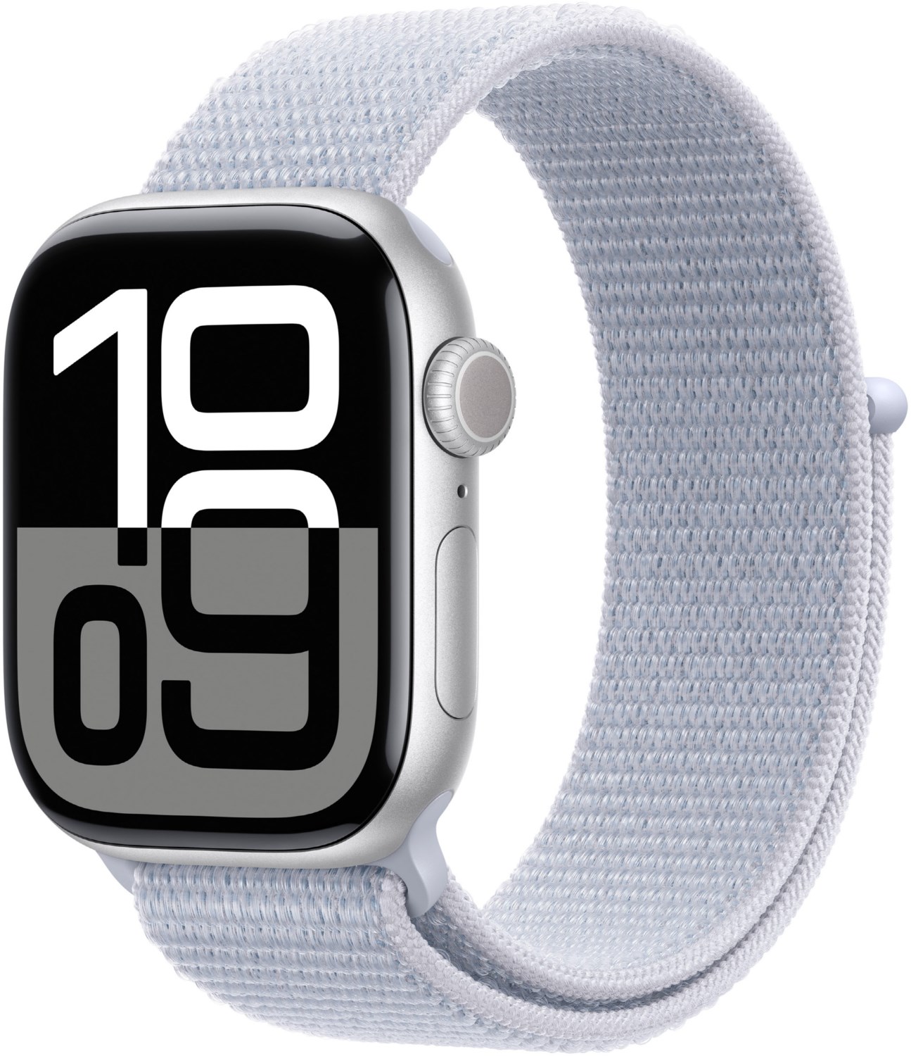 Image of Watch Series 10 (42mm) GPS+4G Aluminium mit Sport Loop silber/blaue wolke
