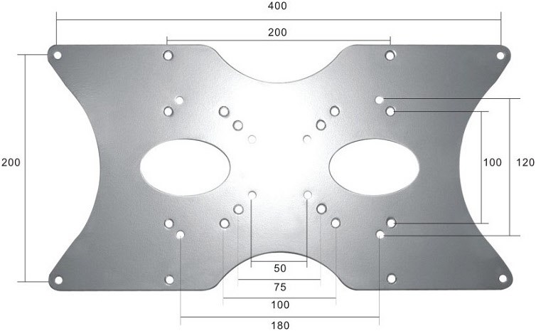 FPMA-VESA400 Adapterplatte silber