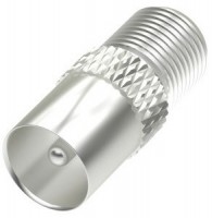 SAT-Adapter F-Kupplung>Koax-Stecker silber