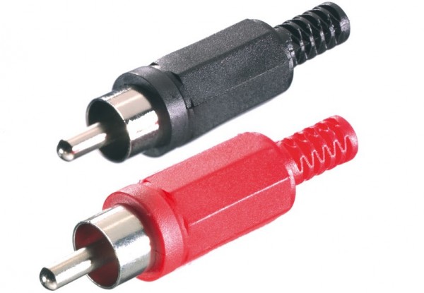 8/05 2 ST.-N 2 RCA 1xrot 1xschwartz Cinch-Stecker