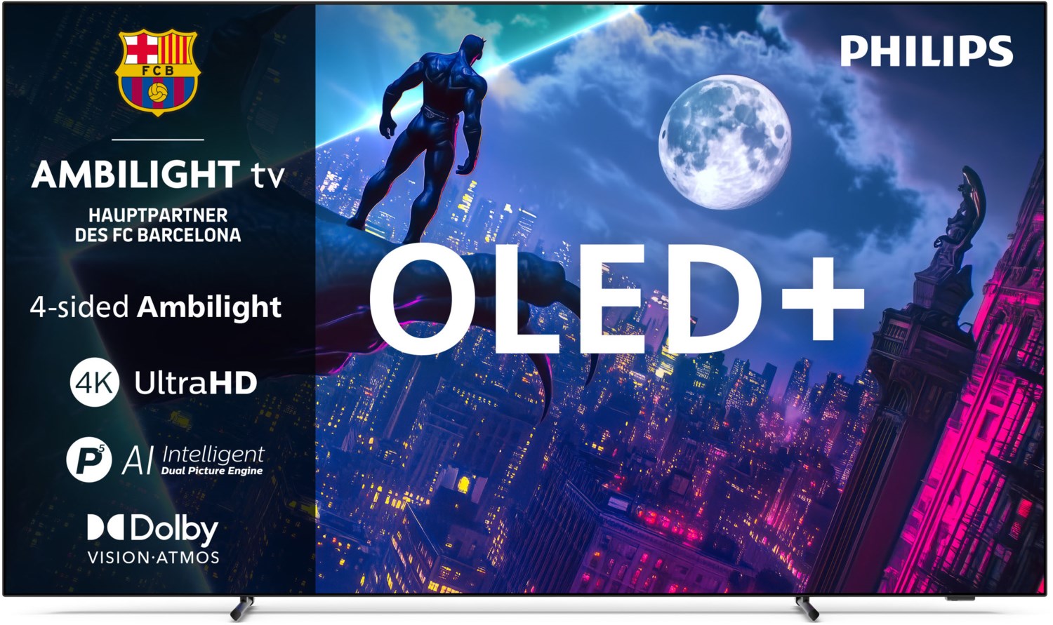 PHILIPS 65 Zoll 4K OLED950 OLED+ Ambilight TV (65OLED950/12, 65 Zoll / 165 cm, UHD 4K, Dolby Vision, Dolby Atmos, HDMI 2.1, Ambilight)