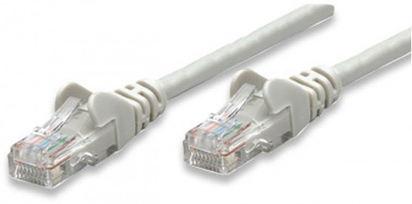 Patchkabel RJ45 U/UTP Cat5e (7,5 m) grau Hebelschutz