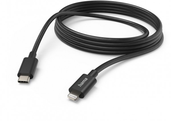 Lade-/Datenkabel (3m) USB-C>Lightning schwarz