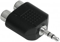 3,5mm-Kl.-St. Stereo > 2x Cinch-K. Adapter
