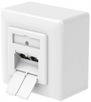 Netzwerkdose CAT-6a 10 Gbit/s Aufputz-/Unterputz weiss