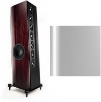 Solitaire S 530 /Stück Stand-Lautsprecher hochglanz arktis silber/elox schwar