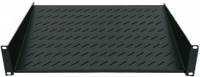 Fachboden 1HE (483x150 mm) bis 25kg, Frontmontage schwarz