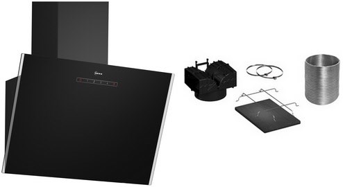 Image of DMK63IDS Kopffrei-Dunstabzugshaube bestehend aus D63IDK1S0 + Z51GIU1X3 schwarz