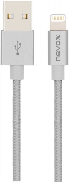 Lightning>USB Kabel (0,5m) silbergrau