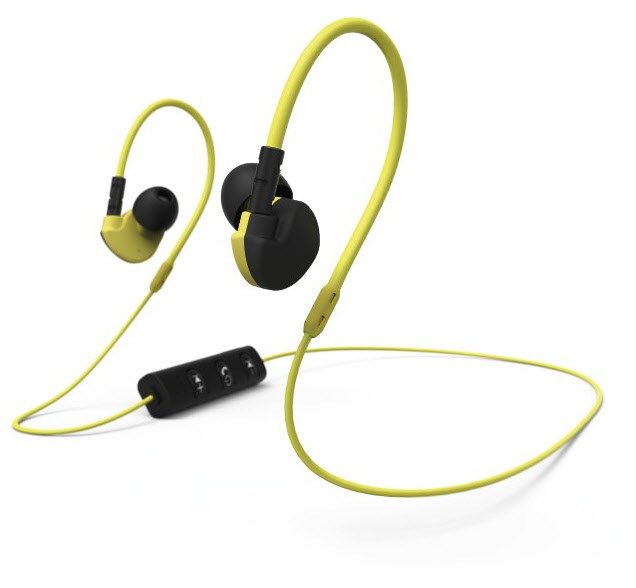 ClipOn Active BT Bluetooth-Kopfhörer schwarz/gelb