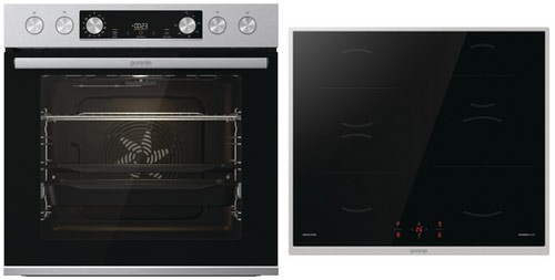Gorenje ProfiPlus SIX Herdset mit Induktionskochfeld BCSI6737E06X + GI6400BX edelstahl + edelstahl