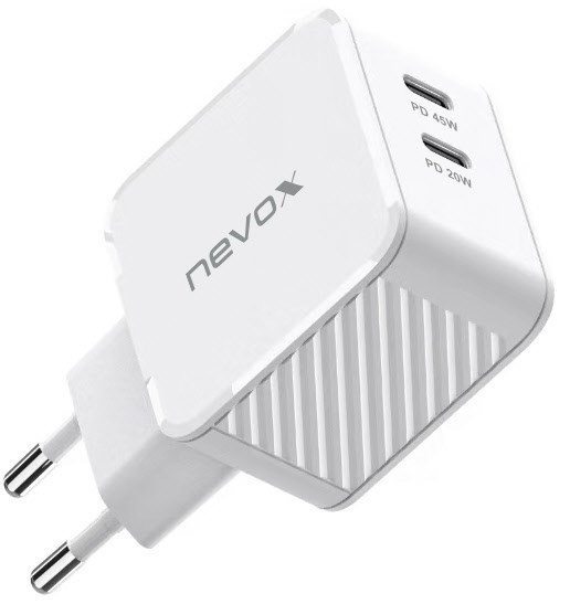 Dual USB Type-C GaN Ladegerät (45W) weiß