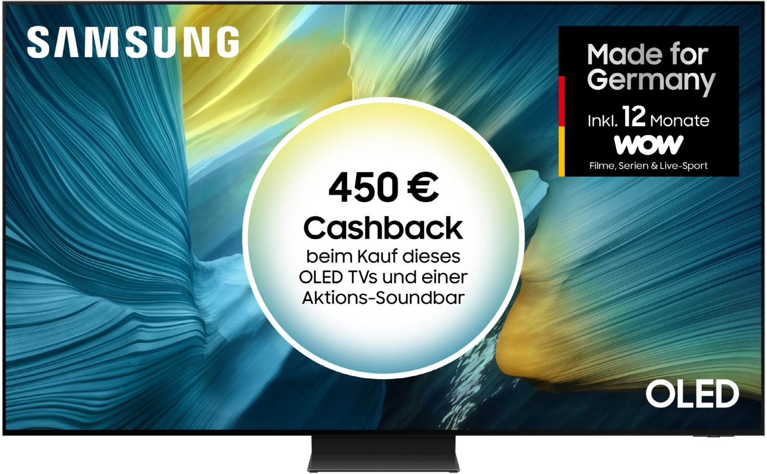 SAMSUNG OLED S95F 83 Zoll (210 cm) 4K Fernseher, Antireflexion, NQ4 AI Gen3 Prozessor, OLED HDR Pro, Gaming Hub, Motion Xcelerator 165Hz, 4K Upscaling, Dolby Atmos, Samsung Vision AI Smart TV