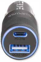 Rapid+Kfz-Ladegerät (18/27W) Schnellladefunktion + USB Type-C schwarz